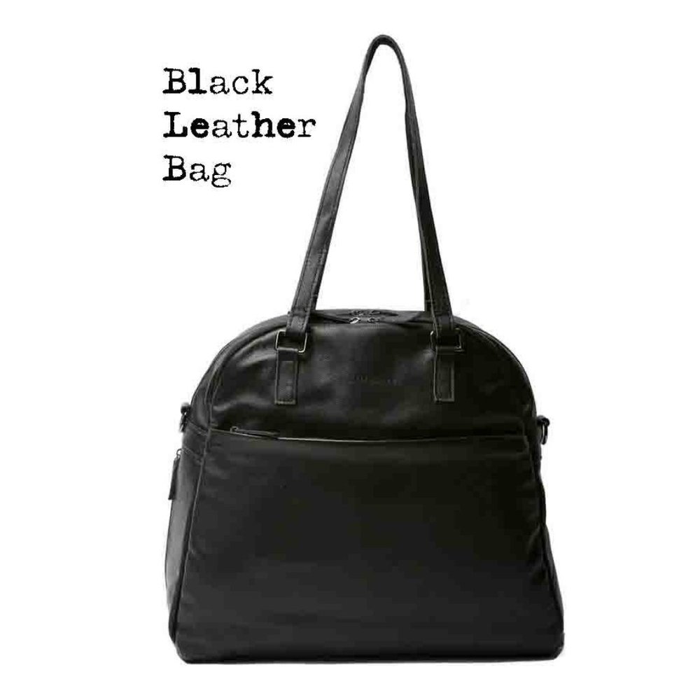 Leather Bag, Epiphanie 'Milan,' Brand New, Black